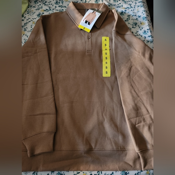 BNWT Mondetta Womens Collared Pullover, tan - Picture 1 of 7